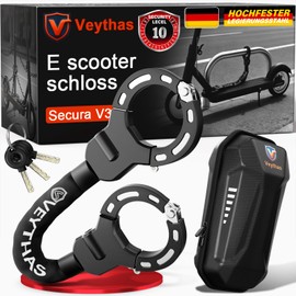 E Scooter Lock with Bag - Maximum Security with Lock for E Scooter, 8 mm Handcuff Lock, 90 cm E-scooter Lock, High-Strength Alloys E Scooter Lock, for Scooters, Scooters