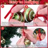 Hysagtek 120 Pcs Christmas Velvet Ornament Strings - Adjustable Ornament
