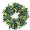 Home Hanging Artificial Plants Wreath Green Leaf Wreath Decoration for