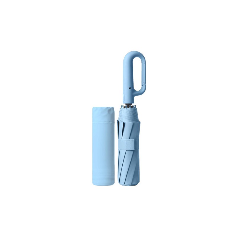 Carabiner 3-Fold Automatic Umbrella UV Block with Blackout Canopy