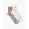 Koton Women's 2-Pack Socks Set Anchor Embroidered, ECRU(002)