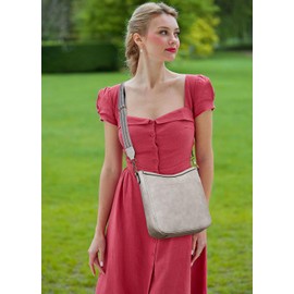 Mroede Crossbody Bags for Women, Fashion Purses for Women Leather Hobo Handbags Shoulder Bag with Detachable Guitar Strap, 2-1 Grey