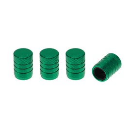X AUTOHAUX 4 Pcs Decorative Tire Valve Stem Caps 17mm Tyre Valve Dust Covers for Most Cars Truck Green Aluminum Alloy Plastic