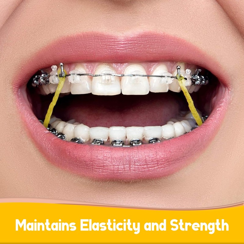 500 Pcs Orthodontic Elastic Rubber Bands, 3.5 Ounces Heavy Dental