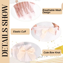 ZUIMEIHQH 5 Pack Baby Girl Knee High Socks, Cotton Breathable Mesh Toddler Socks, Big Bow Ballet Sock for Girls Newborn Kids (UK, Age, 12 Months, 18 Months, Multicolor)