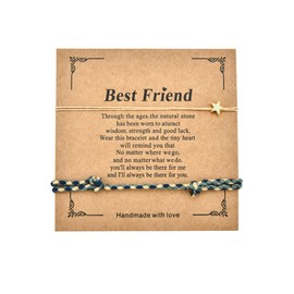 Best Friend Birthday Gifts for Women Bracelet Friendship Graduation Gifts Long Distance Bestie Gift Wedding Gift for Friend Female Bestfriend Bracelets for 2 Christmas Present for Best Friends Besties