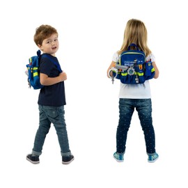 Theo Klein 8802 8802 Police Backpack with Lots of Police Accessories Blue