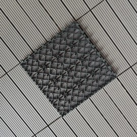 Factory Price Outdoor Waterproof Asian Style WPC Decking Flooring with Interlocking Installation for Courtyard and ParkColor: Brick red, Thickness: 22mm