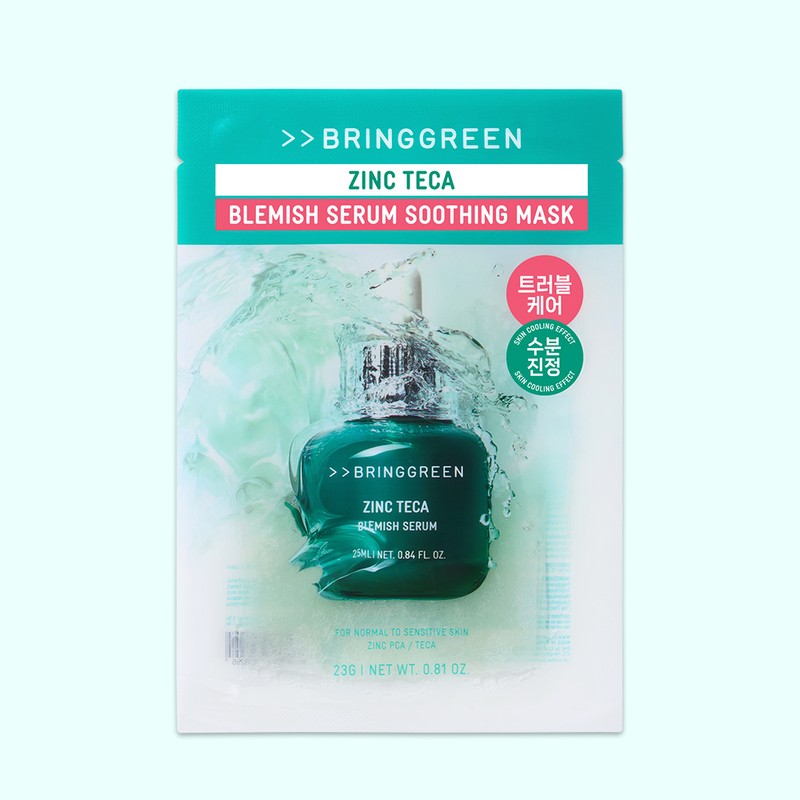 Bring Green Zinc Teca Trouble Serum Soothing Mask 10 sheets,