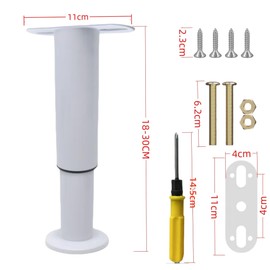 CNKHDZ Pack of 4 Adjustable Furniture Feet, Furniture Feet, Height Adjustable, 18-32 cm, White Furniture Legs, Furniture Legs for Cabinet, TV Cabinet, Bed, Sofa, Bedside, Chair, Bathroom Cabinet