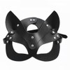 Cat Half Face Mask Made of Leather for Women, Masquerade