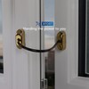XFORT Locking Cockspur Window Handle Installation Kit in Polished Brass,