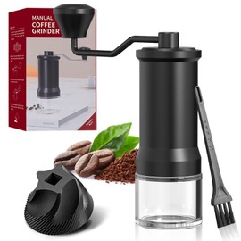 Kaffeemühle Manuell, Kaffeemühle Keramikmahlwerk, Handkaffeemühle, Kaffeemaschine Klein, Keramik Grinder für Aeropress, Espresso, Pour Over, French Press & Moka-Kännchen 25g Fassungsvermögen