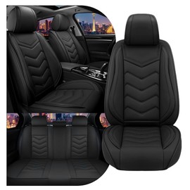 Car Seat Covers for Chevy Trax 2015-2025, Stylish Sport Seat Cover, Premium Nappa Leather Car Seat Cover. Automobile Seat Covers Sets.(Standard 5 Seats/Pure Black)
