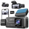 DIWYJ 3-Channel 4K Dash Cam, Front 4K + Interior &