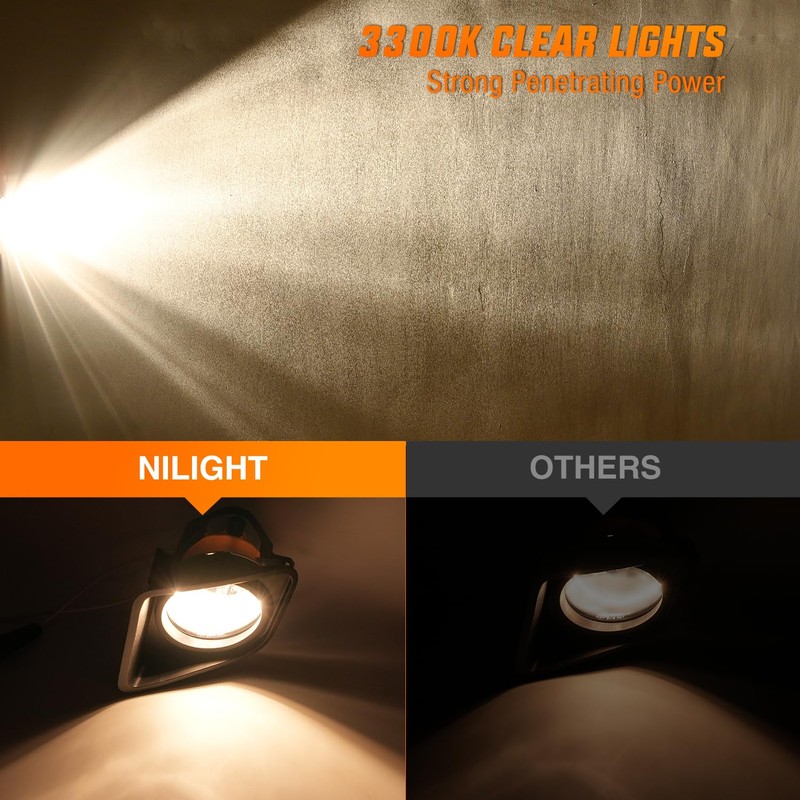 Nilight Fog Lights Assembly Compatible with 2014 2015 2016 2017