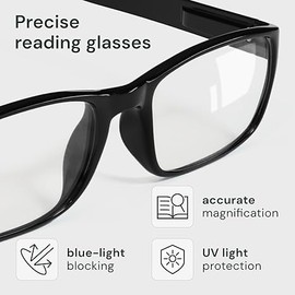 Gaoye Professional Reading Glasses for All Day - Computer Readers with Blue Light Protection - Value Pack