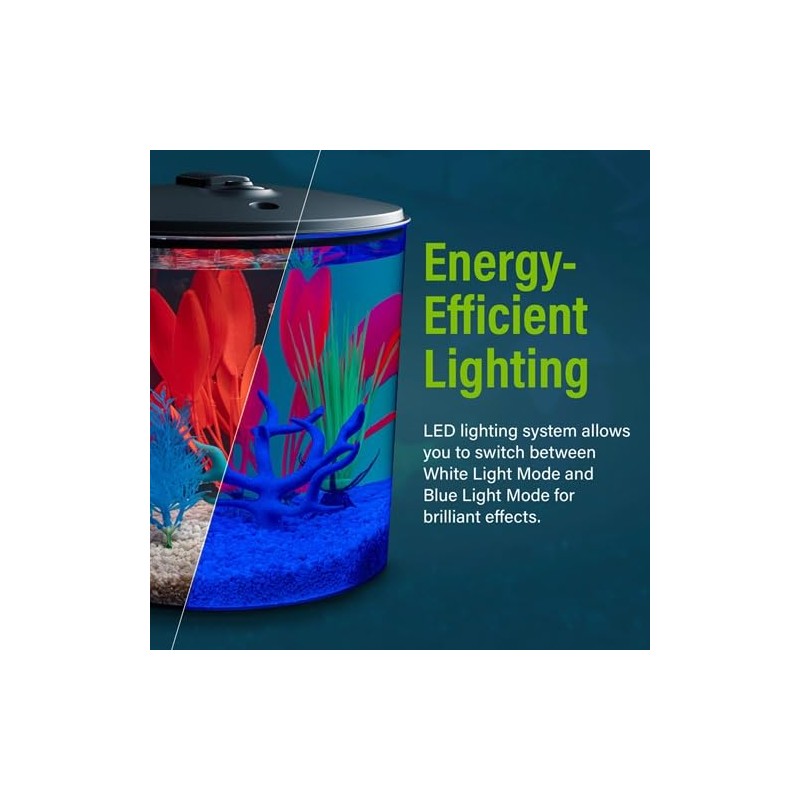 GloFish 3.5 Gallon Aquarium Kit with LED Lighting and Tetra