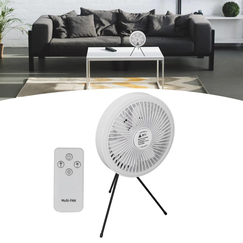 Portable Tripod Stand Fan USB Rechargeable Camping Hanging Fan with