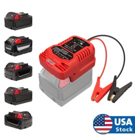 Unbranded Jumper Cables Jump Starter Charger Adapter Compatible with Milwaukee 18v Battery