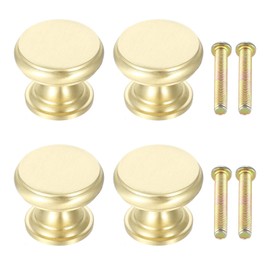 Handle Brass Knob Drawer Cabinet Simple Knob Cupboard Handle Cupboard Drawer Door Handle Golden 1.0 inch (25 mm) Set of 4