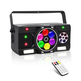 Telbum Party Lights DJ Disco Lights, 80W RGBW Bee-Eye Light with Multi Patterns Strobe Effect, LED Stage Light DMX & Remote Control Sound Activated for Wedding Rave Club Dance Gig Bar Lighting (RGBW)