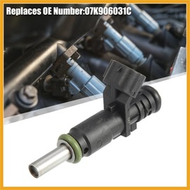 Partuto 5 Pcs 07K906031C Car Fuel Injector Nozzle for VW Beetle Jetta 2.5L 2006-2014, Passat 2012-2014, Sportwagen 2010-2014 2.5L EA855 Replacement