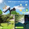 4-Pack Solar Spot Lights for Outside, 30LEDs Solar-Powered Lights Outdoor
