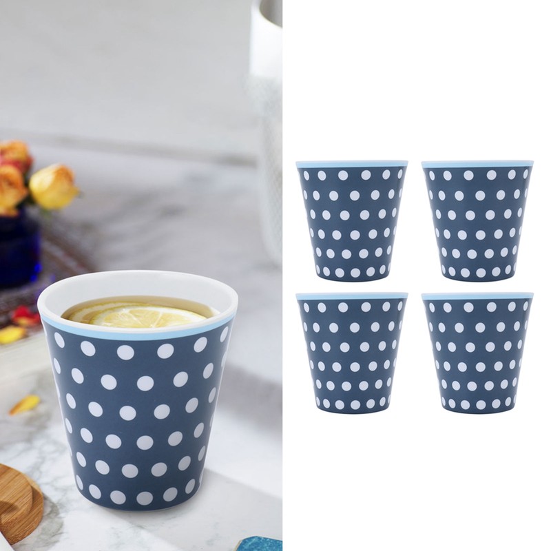 4Pcs/Set Cute Melamine Mug Imitation Porcelain Beverage Cup for Home