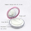 Plastic Loose Powder Compact Container with Velvet Powder puff Mirror