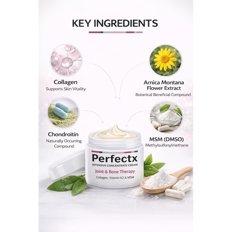 NATUREGURU Perfectx Joint & Bone Support Cream 50g, Intensive Concentrate