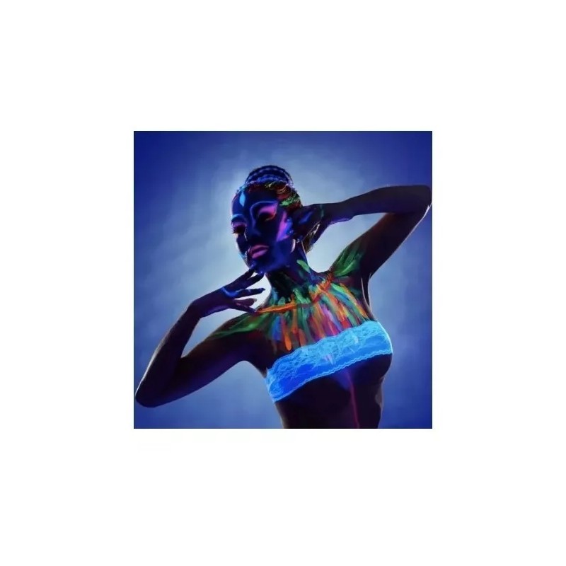 Tienda Oki 120 Pintura Neón Cuerpo Body Paint Brillo Luz