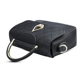 Covelin Women's Small Leather Handbag Tote Shoulder Crossbody Bag Black