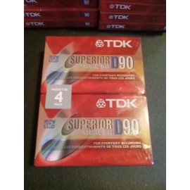 NEW SEALED TDK D90 High Output (4 Pack) Audio Cassette Tapes BLANK