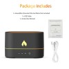 250ml USB Air Humidifier Essential Oil Aroma Diffuser 3D Flame