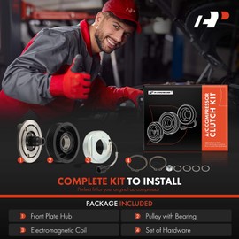 A-Premium A/C Compressor Clutch Kit Compatible with Nissan Frontier 2005-2015, 2.5L 4.0L, Xterra 2005-2014, 4.0L & Suzuki Equator 2009-2012, 4.0L