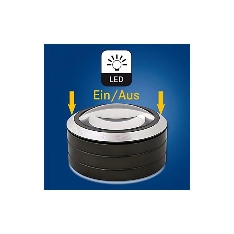 LINDNER Das Original LED-Standlupe, Vergrößerung 5X