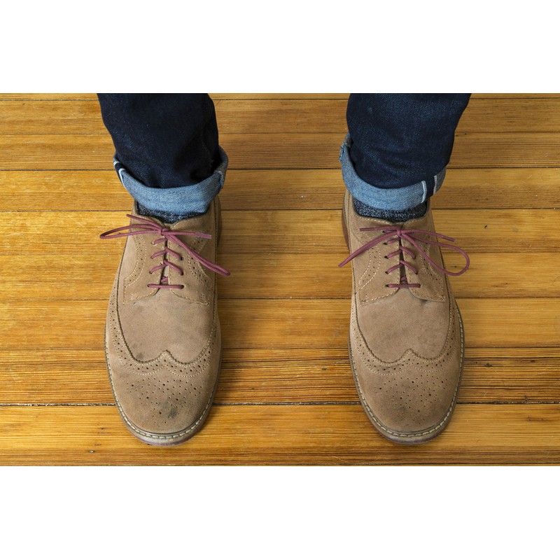 Benchmark Basics Brick Red 33" Round Waxed Cotton Shoelaces |