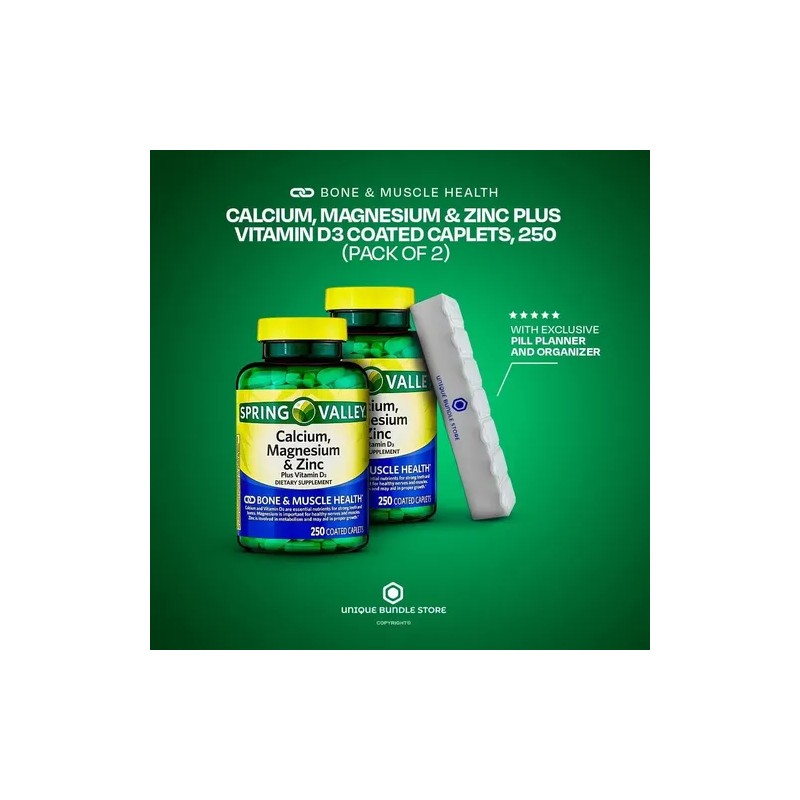 Calcio Magnesio Zinc Vitamina D3 250 Caps Premium
