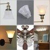 Anmire 3 Pack Alabaster Glass Shade, Bell Shaped Light Fixture