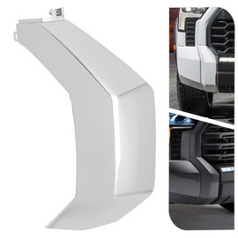 WsrrLun Bumper Cover for Toyota Tundra 2022 2023 Right Passenger Side Front Bumper Cover Replacemnt Molding Chrome Plastic Bumper Cover Bumper Ends Caps End Cover 527120C050 (Right Passenger Side)