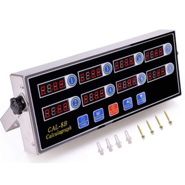 Li Bai Commercial 8 Channels Kitchen Timer Restaurant Cooking Timers 8 Channels Digital Alarm Reminder Multi-Event,Clock Loud Adjustable Clear LED Display, Stainless Steel(Black)