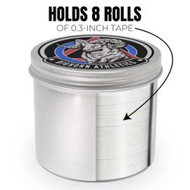 Bighorn Athletics Aluminium Silver Pro-Series Tin Can Holder for Athletic Finger Tape, Medium (Tape Sold Separately)
