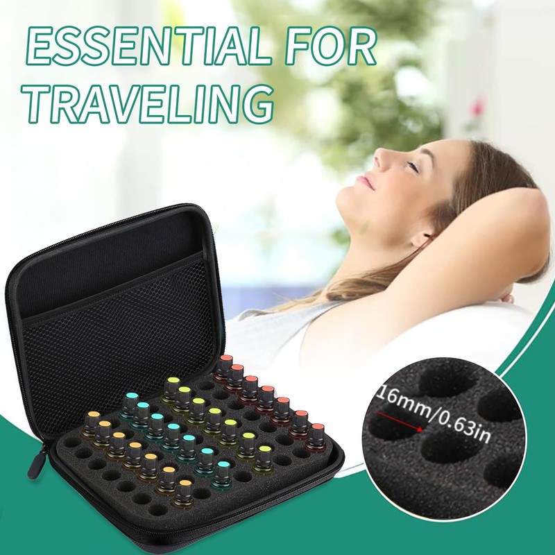 Patravious 63 Slots Essential Oil Carrying Case, 1-3ml vial portable
