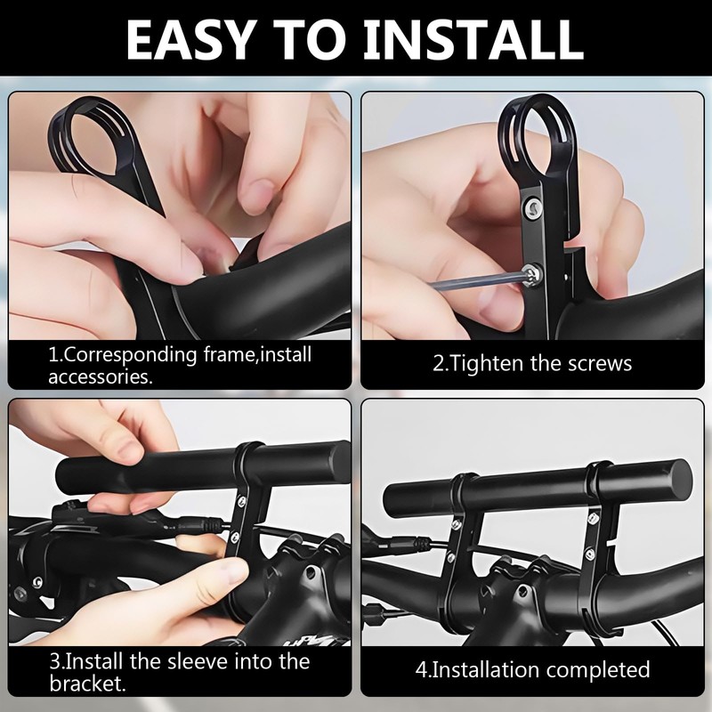 Aluminium Alloy Handlebar Extender, 30 cm Handlebar Extension Brackets, Bicycle