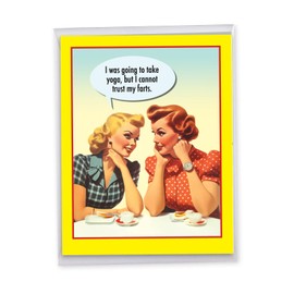 NobleWorks Jumbo Funny Birthday Greeting Card 8.5 x 11 Inch with Envelope (1 Pack) Large Jumbo Bday Trust My Farts J1408BDG-UA