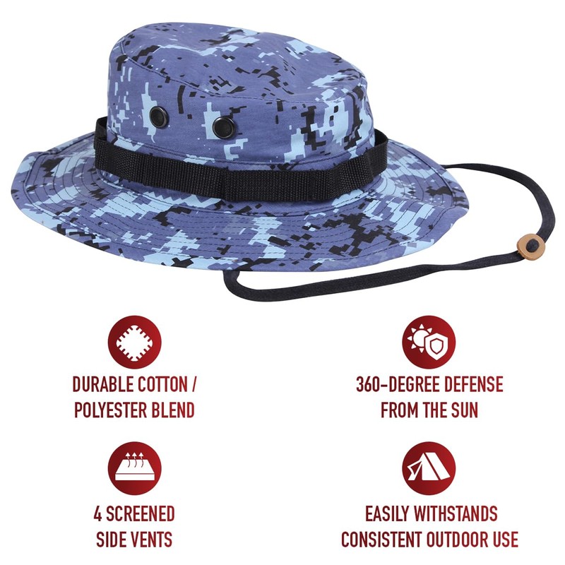 ROTHCO Boonie Sombrero, Azul (Sky Blue Digital Camo)