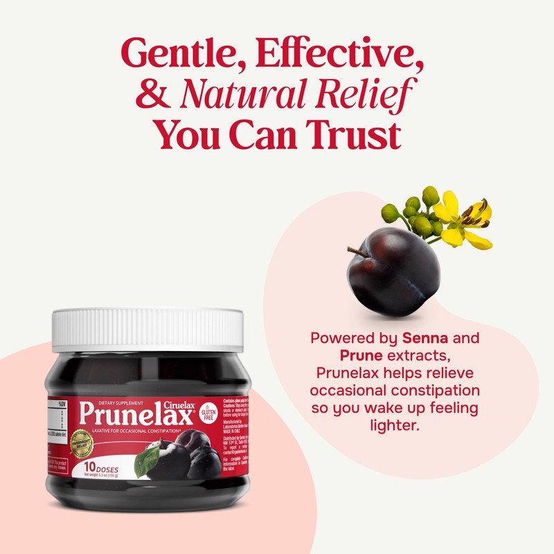 Prunelax Ciruelax Regular Strength Laxative Jam - Gluten-Free Natural-Ingredient Laxative