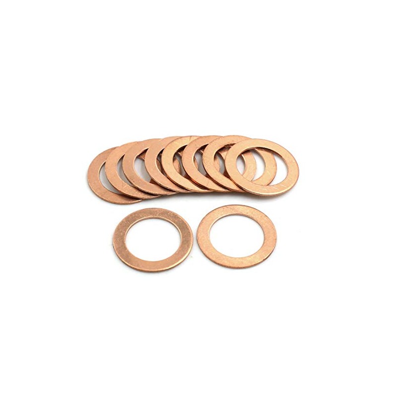 sourcing map Pack of 10 Rings for Car Copper Washer