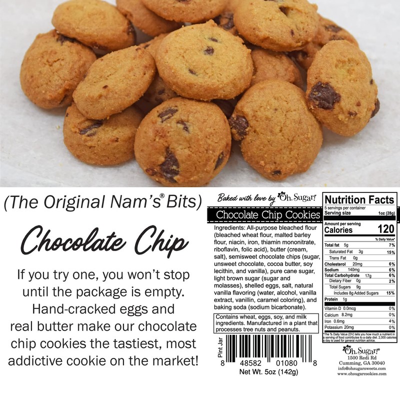 Nam's Bits Chocolate Chip Cookies - Cookie Time Pint Jar